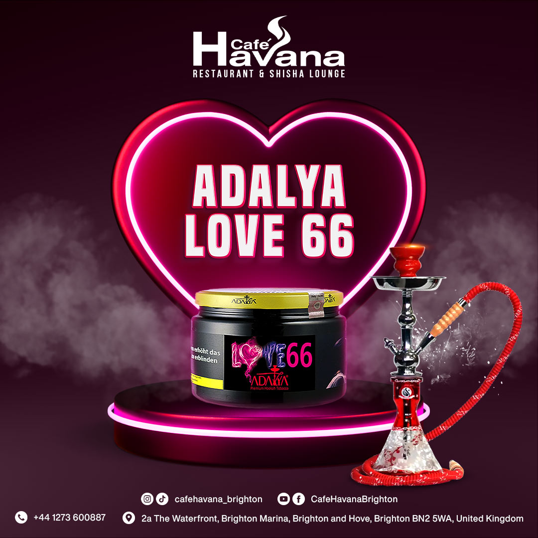 Experience Adalya Love 66 at Cafe Havana - Your Ultimate Restaurant and Shisha Lounge Destination in Brighton Marina! 🌟

#PremiumSelection #HookahLife  #LuxuryLounge #BrightonMarina #ShishaExperience #ladykillers #love66 #ladykillerpics #ladykillers 
#Love66 #BrightonLife