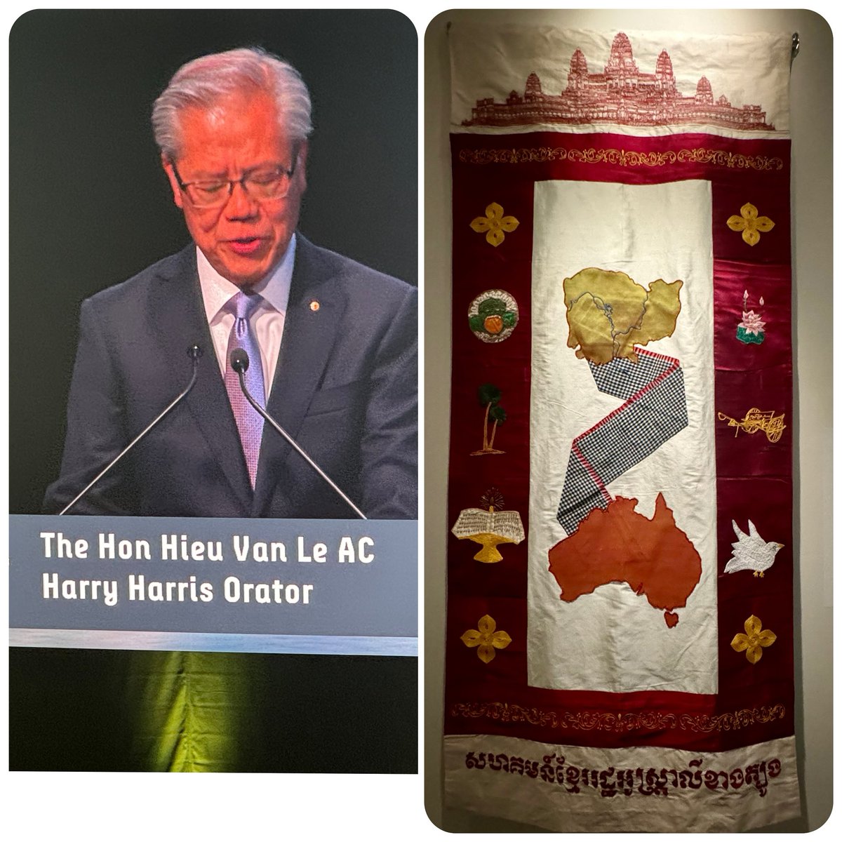 🇦🇺@USANZUrology made my day! 👩‍💻UDS workshop @prasadika 👠SWANZU Announcement @anitahclarke 🤩Woman presidents @JoCresswell4 @OconnellProf 🥺Harry Harris Orator Mr Le on Boat people refugees from Vietnam. Reminds me my personal journey 🇰🇭Found Khmer Banner at immigration museum