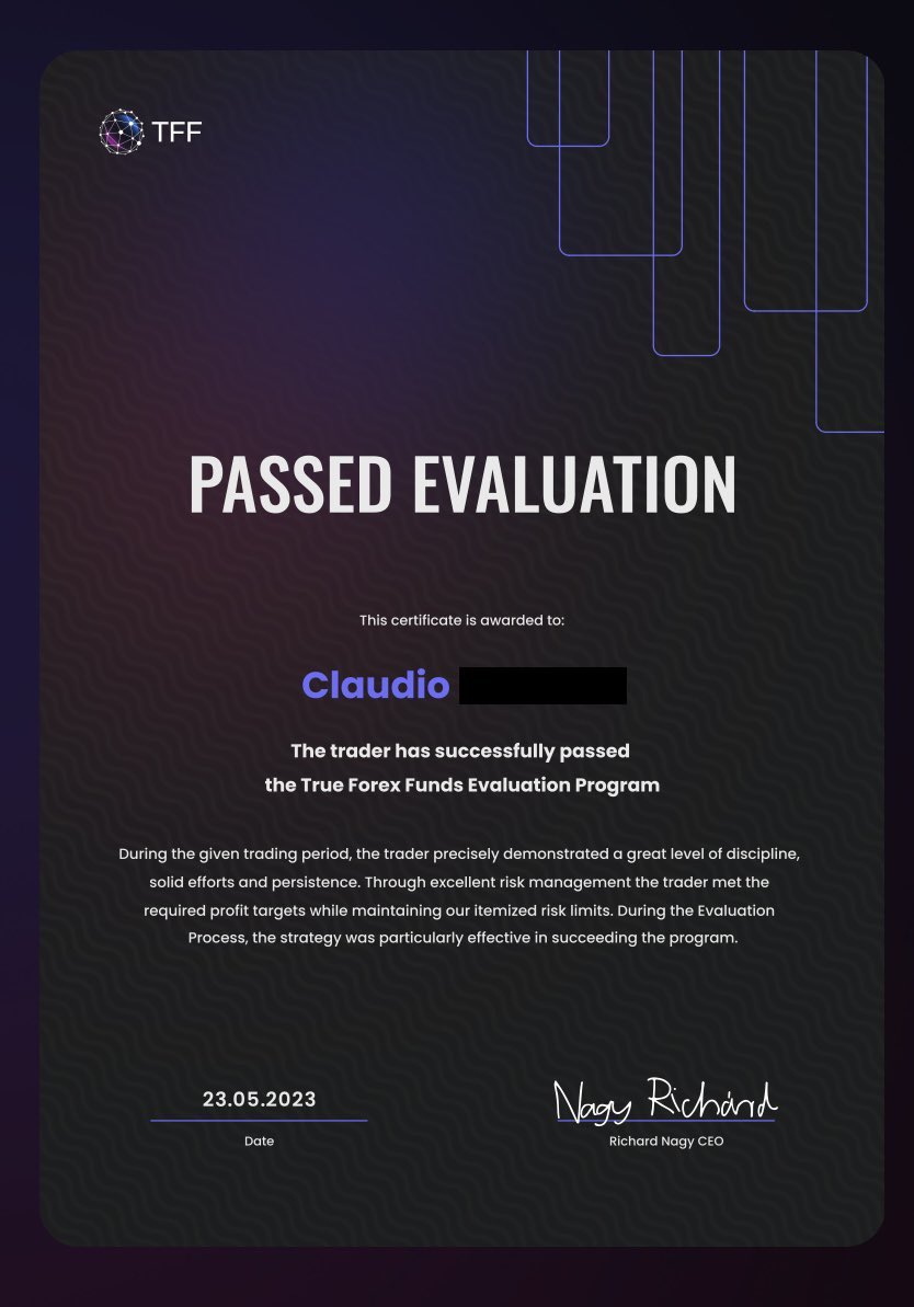 Have a nice weekend, everyone ! 

Here are a few of my certificates and why I rely more on prop companies in the futures sector is very simple. Futures Prop companies are very heavily regulated in contrast to Forex Prop companies. In the futures area there are no spreads, no