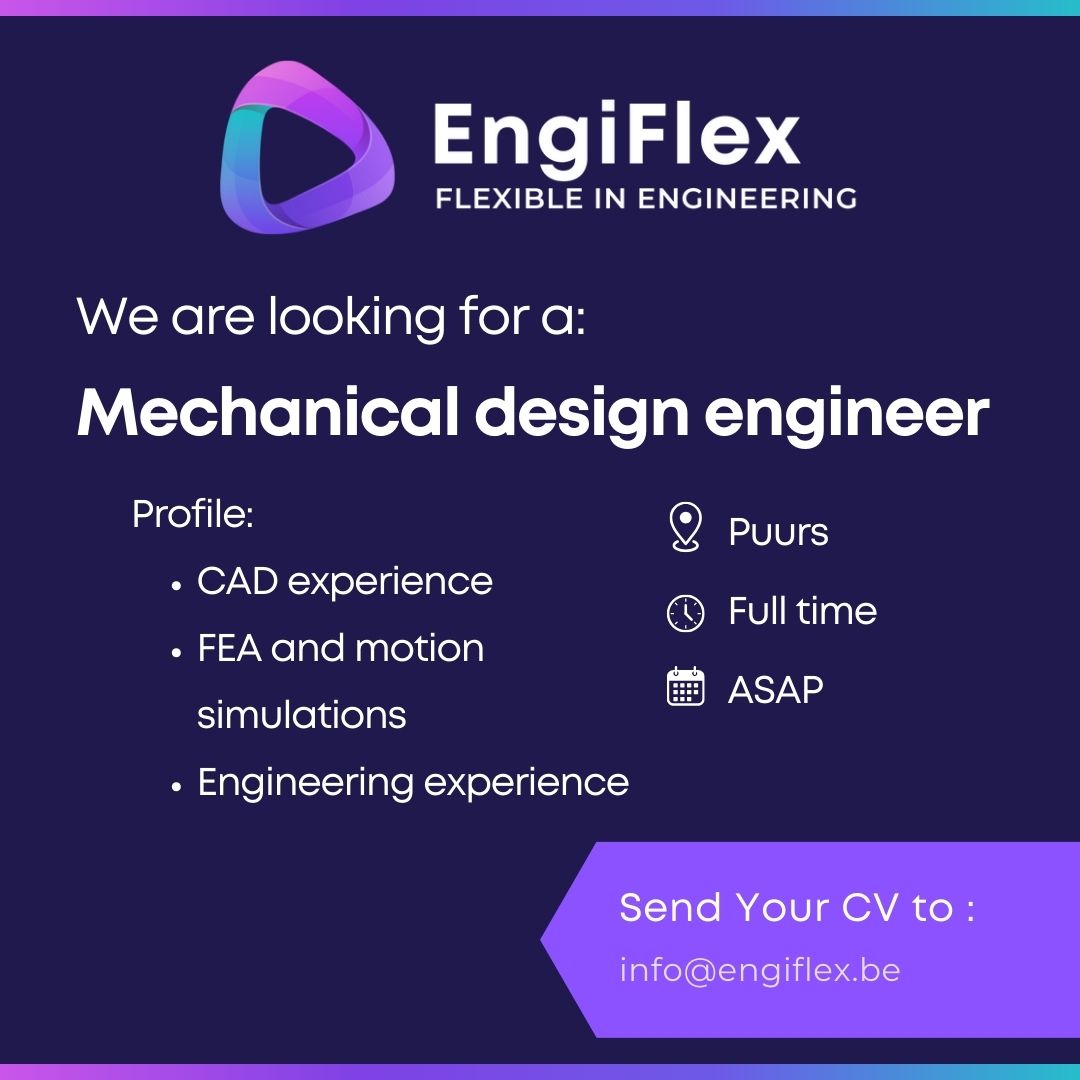 Heb je ervaring met mechanical design? Dan is dit de opportuniteit voor jou! In de regio Puurs, bieden wij een voltijdse opportuniteit aan.

#JobOpening #Engiflex #CareerOpportunities #ApplyNow