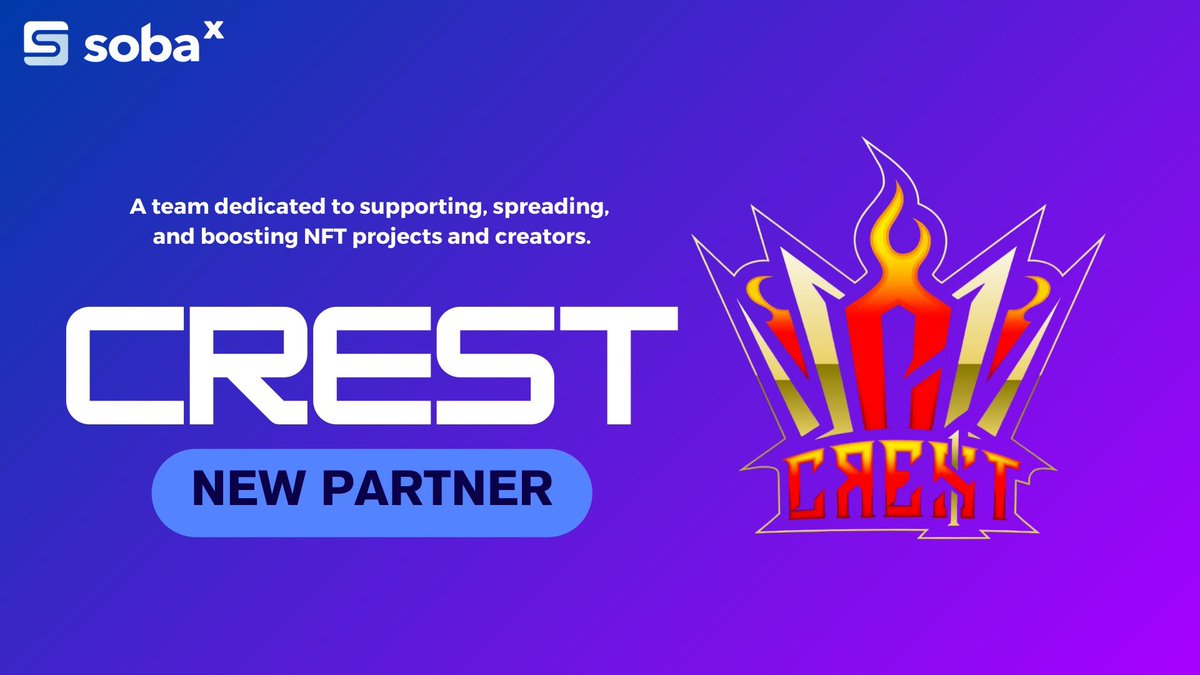 Announcement of Partnership We are pleased to announce that CREST Japan has been added as one of our marketing partners.🤝 With their high-quality performance, SOBAX is poised for even greater success. #SOBAX #CREST
