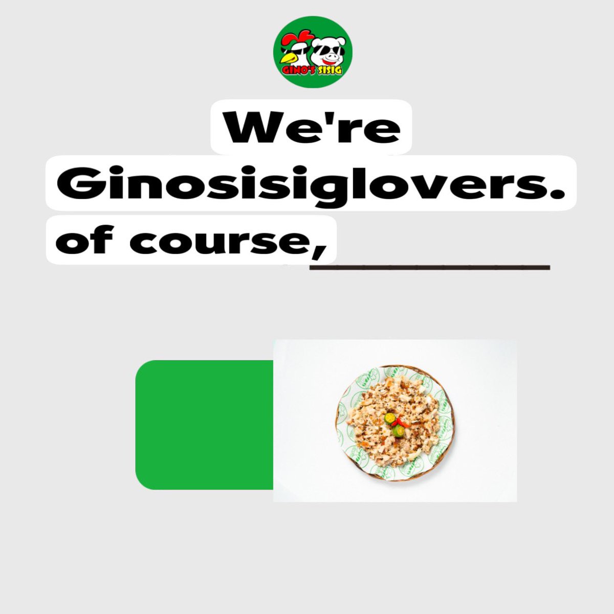 ginosisig's tweet photo. Of course, malakas kami kumain ng Gino’s Sisig. https://t.co/Galsk8VZom