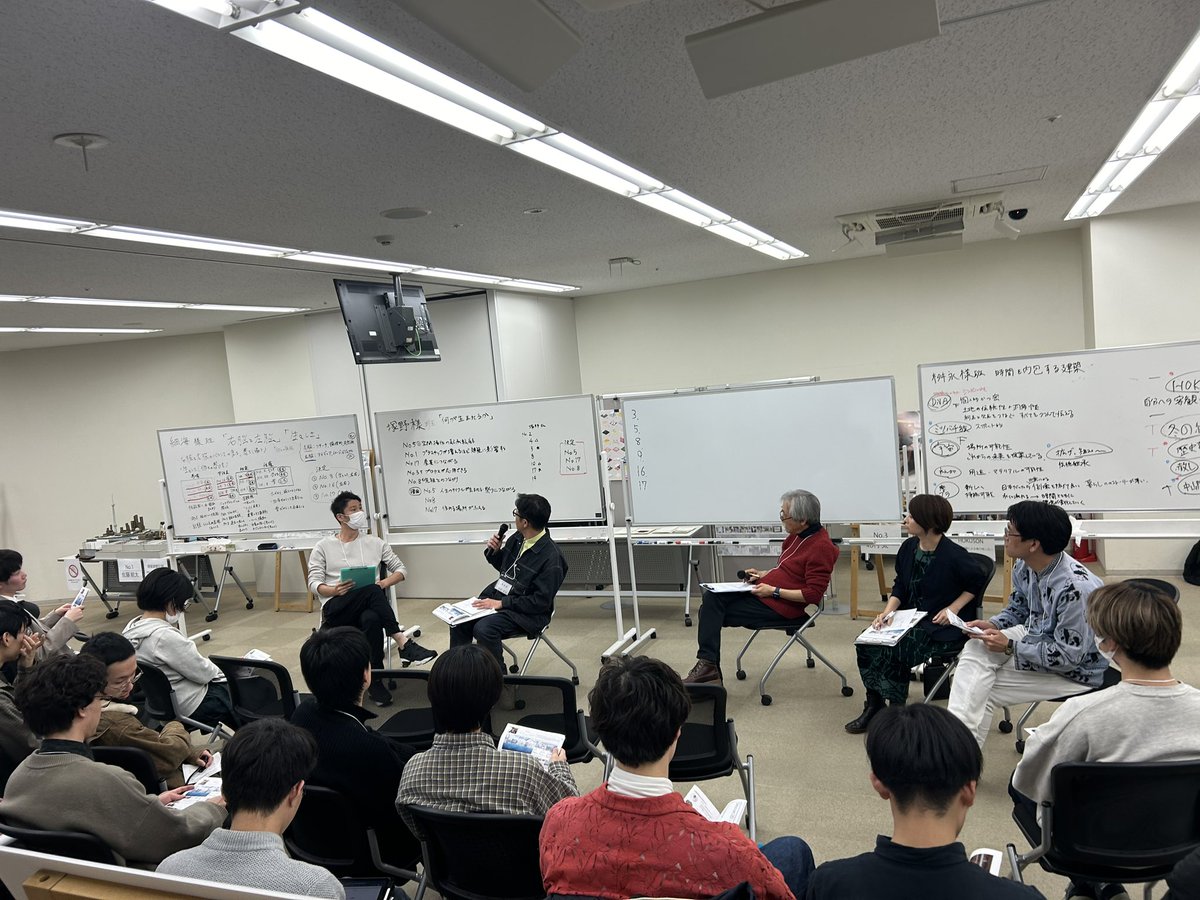 nasf_point_n's tweet photo. 本日は1stSession！とTalk Session！を行いました！
全作品に対し、質疑応答をして、審査員ごとの｢テーマ｣にあう作品を選出しました
最後に審査員による公開選出を行い、明日発表する作品を選んで頂きました💡
明日は選出者による発表が行われます！ぜひお越しください✨️ https://t.co/YYWgZLUn2U