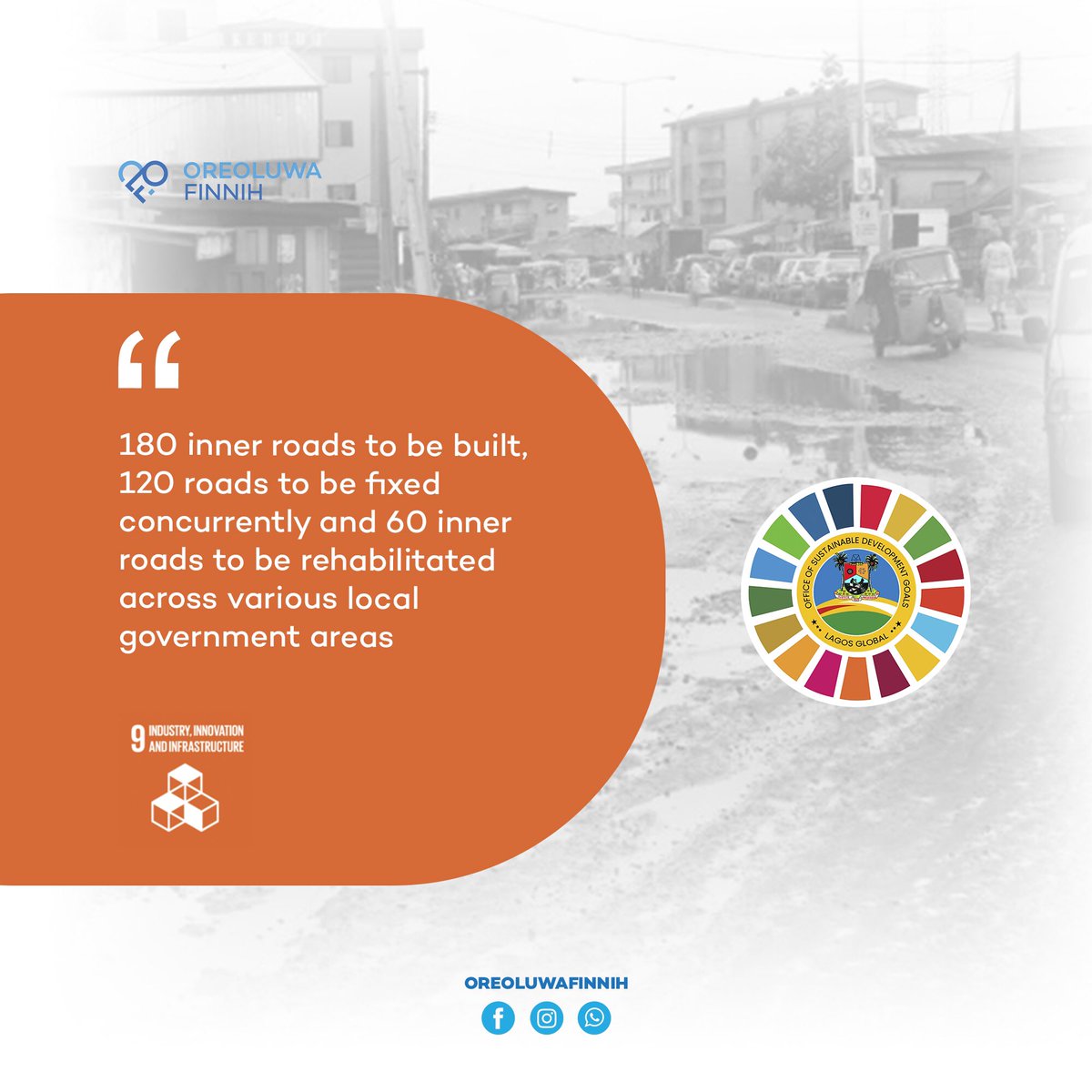 “Empowering progress through innovation and infrastructure.

#SDG9
#InnovationForAll
#GreaterLagos