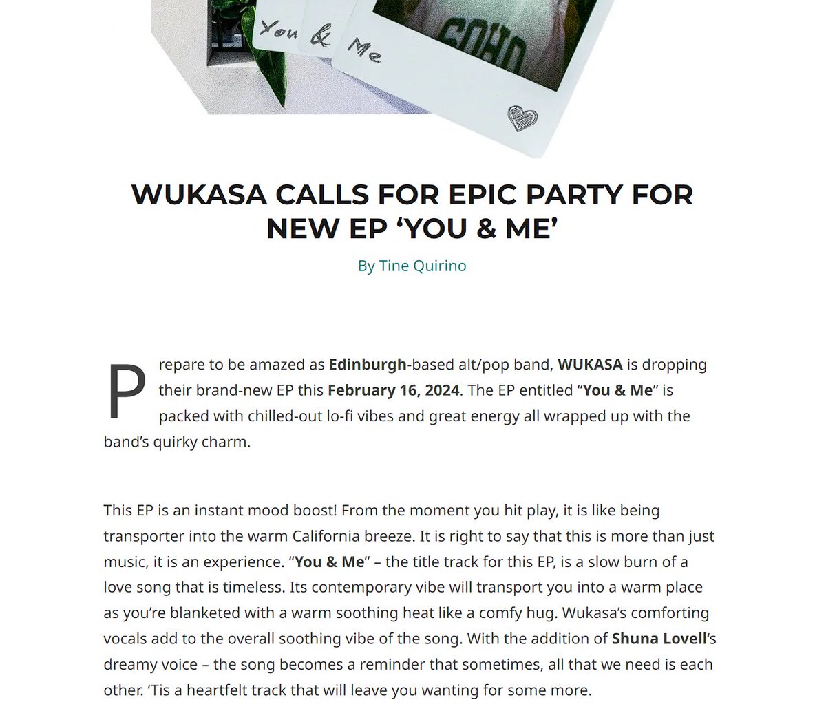 Thank you @thegatekeeperspace for your kind review of our EP! Link to the full article below 💘🌸📲 #musicreview 

thegatekeeperspace.com/wukasa-new-ep-…