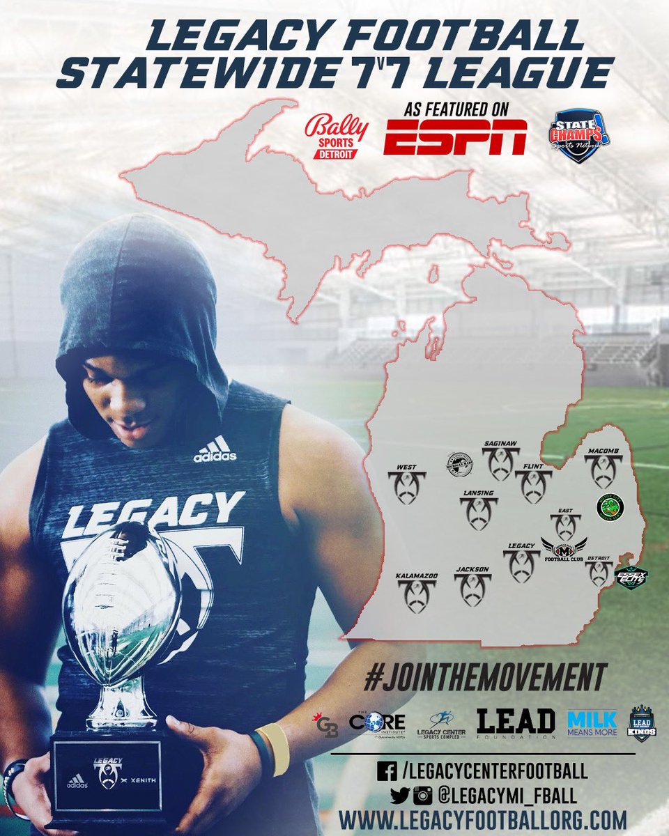 The League! The 10th year of the largest 7v7 Statewide Club League in the country! 600+ HS players will compete for the State Championship! #jointhemovement