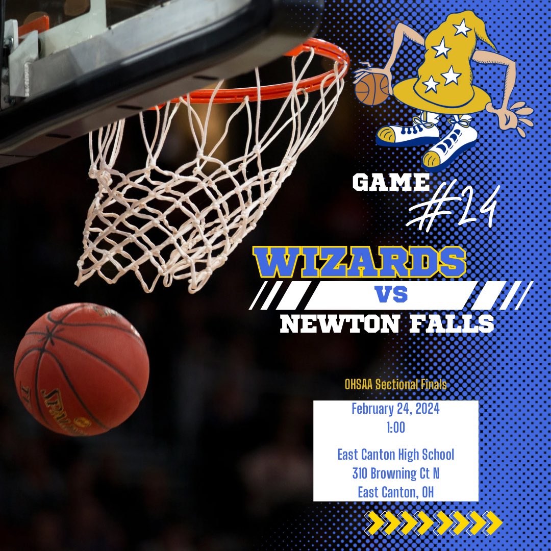 GAME DAY! SECTIONAL FINALS!  Come out and support your Wizards at home at 1pm today!  Tickets online at OHSAA.org/tickets!  See you there! #TakingCareOfBusiness