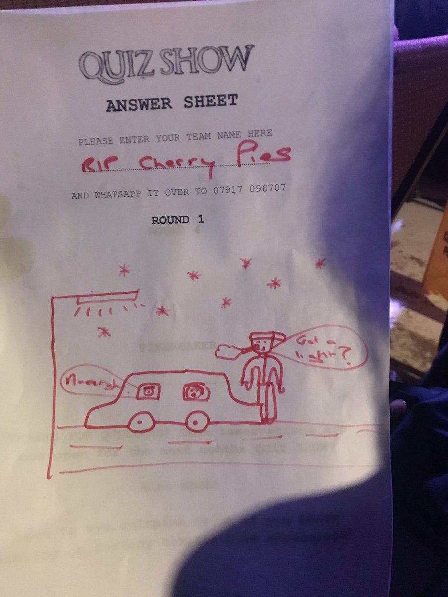 Loved this Twin Peaks event ☕️🦉🌳 <a href="/CPXMCR/">CULTPLEX</a> 

But, still put out that the quizmaster thought that my drawing of the weirdest Twin Peaks event was of Santa 🤷🏽‍♀️

It’s obviously a masterpiece depicting the Ep8 ‘Gotta light’ scene from Twin Peaks: The Return  😂 youtu.be/rTCefc-uuEw?si…