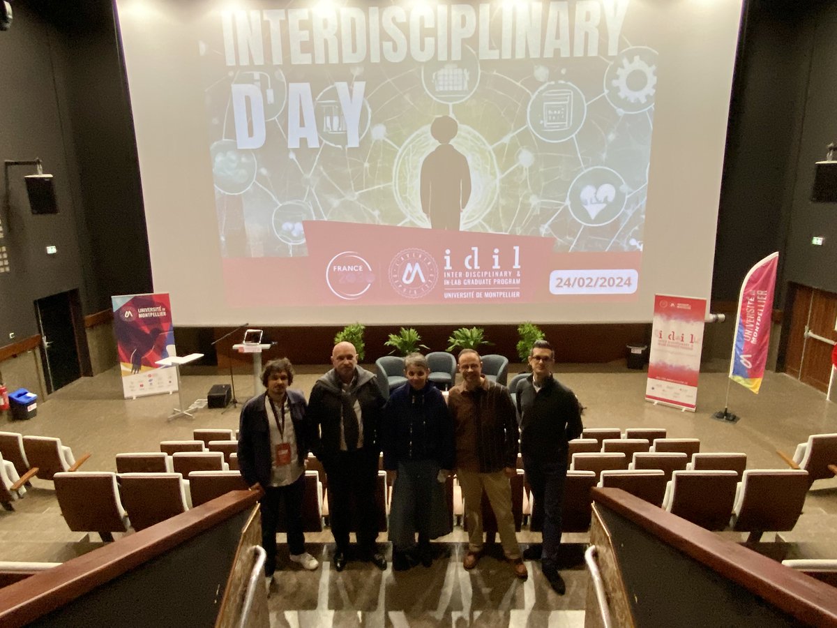 IDIL Graduate Program (@idilprogram) on Twitter photo First edition of the "Interdisciplinary Day" for the IDIL Graduate Program of the <a href="/umontpellier/">Université de Montpellier</a> 🎉
The President of the University of Montpellier M. <a href="/Philippe_Auge/">Philippe Augé</a> came specially to open the event.
Menu : Mirror thesis, multidisciplinary projects, and crossdisciplinary discussion First edition of the "Interdisciplinary Day" for the IDIL Graduate Program of the <a href="/umontpellier/">Université de Montpellier</a> 🎉
The President of the University of Montpellier M. <a href="/Philippe_Auge/">Philippe Augé</a> came specially to open the event.
Menu : Mirror thesis, multidisciplinary projects, and crossdisciplinary discussion