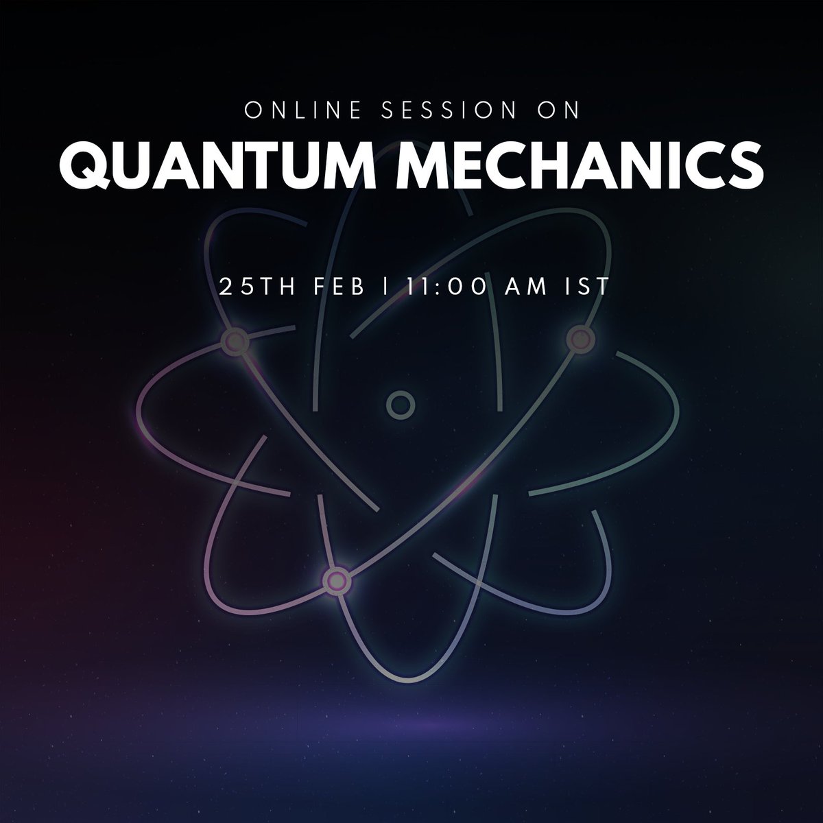 This Sunday, let's dive into the bizzare world of Quantum Mechanics and explore the fundamentals of the world full of probabilities. Let's DECODE Quantum Mechanics. Date: 25th February Time: 11:00 AM IST Platform: Google Meet Registration is FREE Link: bit.ly/QM-STAR
