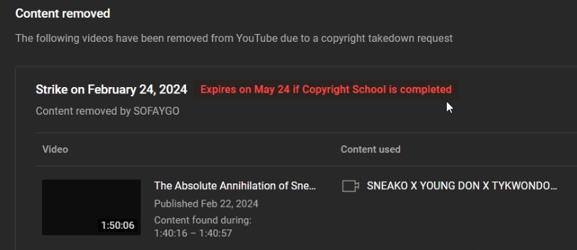 Gokanaru's tweet image. My latest video 'The Absolute Annihilation of Sneako' just got removed for a false DMCA claim.