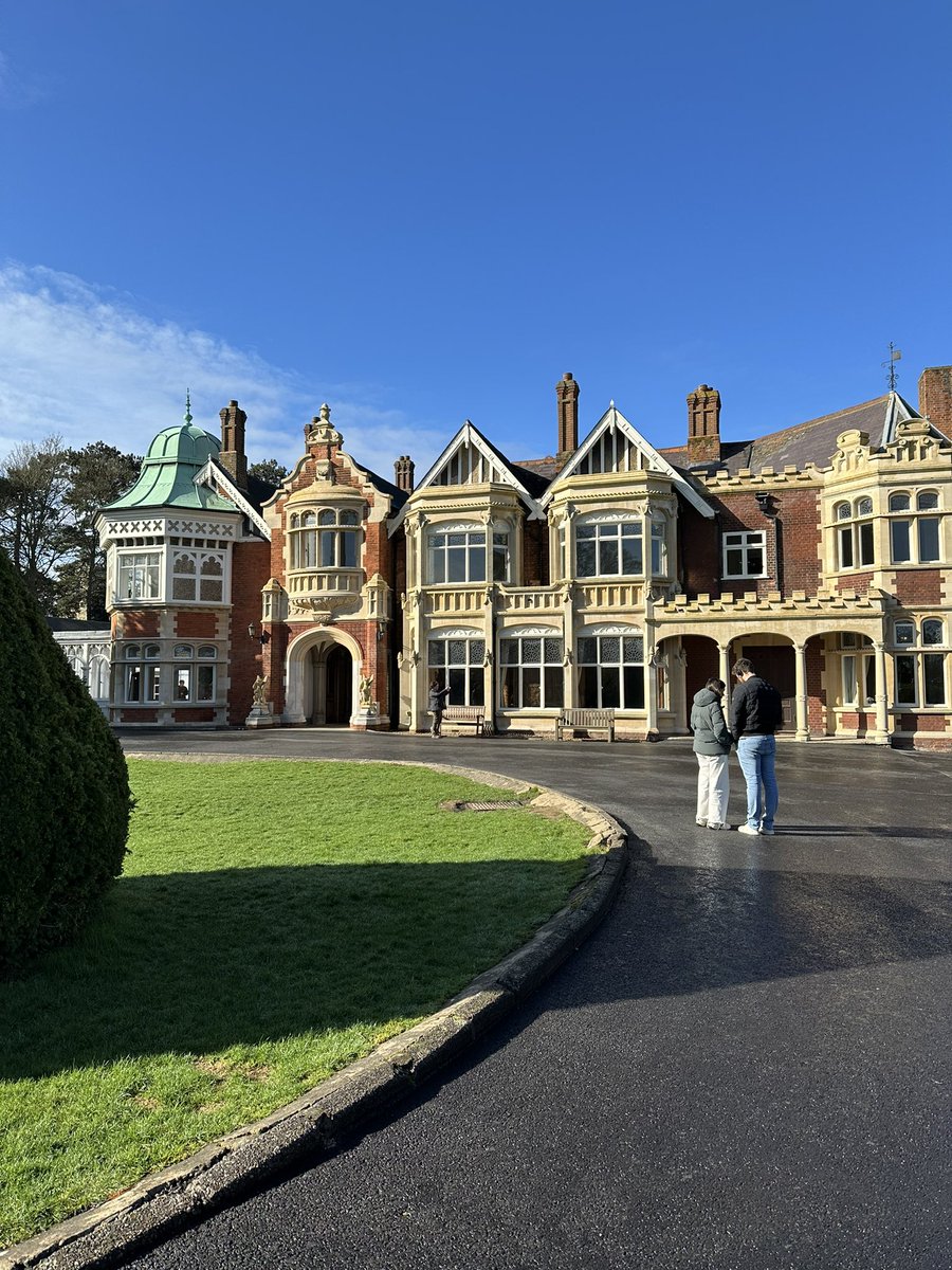 Enjoying @bletchleypark on a beautiful day. Unfortunately the powers that be here don’t allow a group of friends to tour together with one member giving us the benefit of his knowledge. He was given a telling off for leading an unofficial tour, we are on the naughty step.