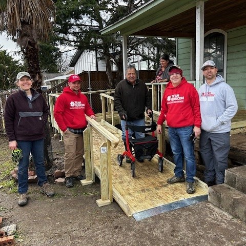 Mobility. Accessibility. Freedom. Greyshirts worked with the Texas Ramp Project to build ramps for low-income older adults and people with disabilities. What does this mean? Thanks to our Greyshirts, more families can be together.