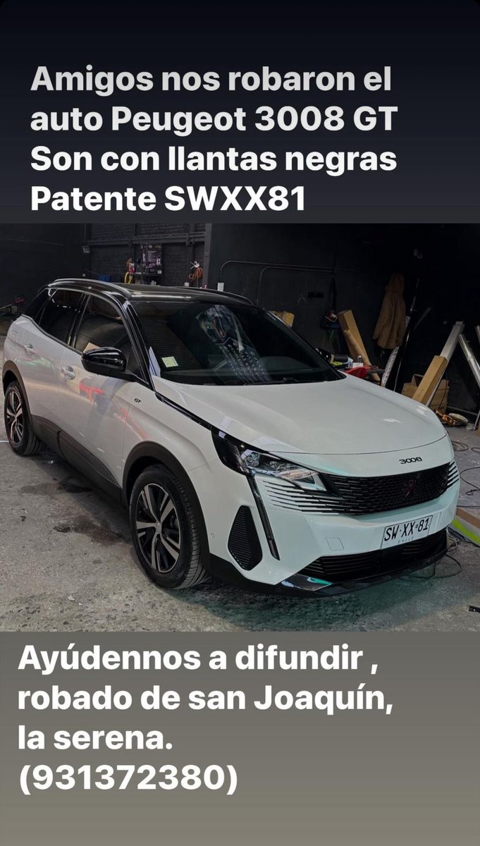 A mi vecino le robaron el auto anoche, el mismo que entraron a su casa hace menos de un mes. Favor compartir #LaSerena