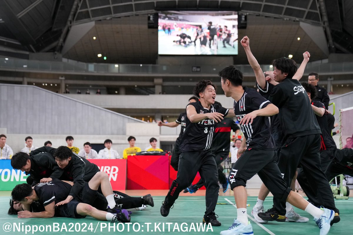 League_SJ's tweet photo. #SJリーグ 2023シーズン🏸
TOP4トーナメント男子
決勝戦と3位決定戦が行われ、決勝戦では、大接戦を勝ち切ったジェイテクトが、逆転勝利で悲願の初優勝を果たしました🏸🏸おめでとうございます🎊

優勝 #ジェイテクト
準優勝 #トナミ運輸
第3位 #BIPROGY
第4位 #NTT東日本

#バドミントン
#BADMINTON https://t.co/AiO5ENfC5o