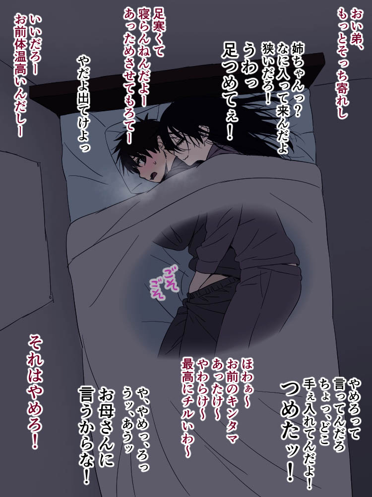 冬の寒い夜に勝手にベッドにもぐりこんでくる姉ちゃん 