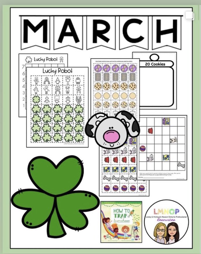 March is just around the corner! Here are a couple of our resources ready to print &amp; use: teacherspayteachers.com/Product/Lucky-…