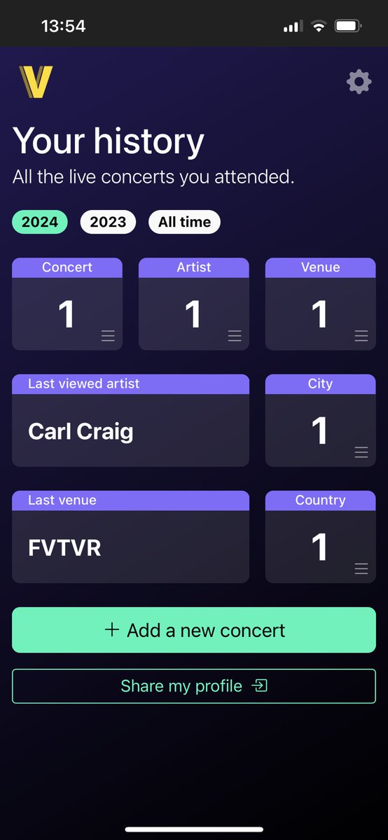 dimitribosch's tweet photo. My friend @GRMNLRT just shipped a cool new app called *Volume*
It helps you keep track of all the live performances you’ve been to. https://t.co/aXY8K0hdgF