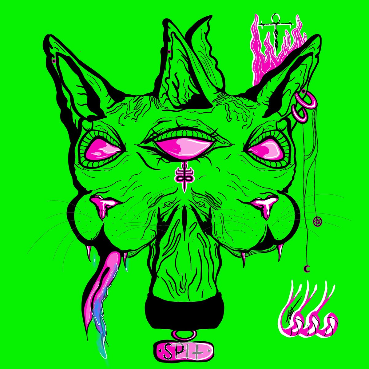 ~Wanda and Cosmo~ #art #artist #artsy #artistsoninstagram #lowbrowart #lowbrow #procreate #procreateart #graphicdesign #illustration #illustrationartists #wandaandcosmo #splitpersonality #bipolar  #spit #peace