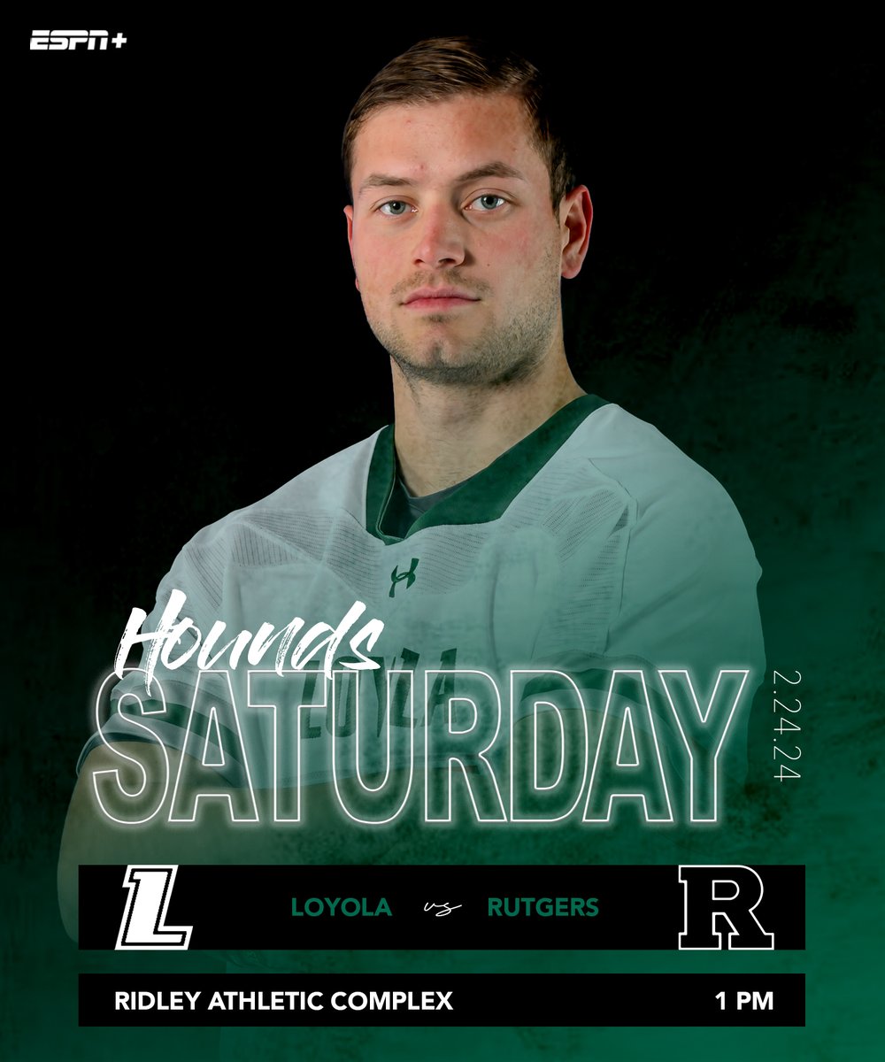It's a Ridley gameday!

🆚 Rutgers
📍 Ridley Athletic Complex
🕐 1 p.m.
📺 <a href="/ESPNPlus/">ESPN+</a> (loyo.la/LOYvRUT)
📈 loyo.la/mlaxstats
🎟️ loyo.la/3KE099l
📰 loyo.la/49rhNHW

<a href="/LoyolaHounds/">Loyola Greyhounds</a> | <a href="/NCAALAX/">NCAA Lacrosse</a> | <a href="/Patriot_Gameday/">Patriot League GameDay</a>

#gohounds | #patriotmlax | #ncaalax
