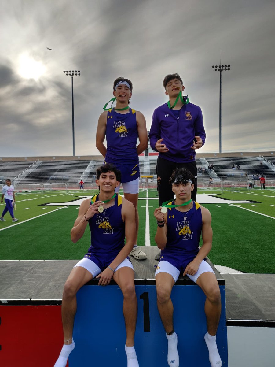 mchi_track (@mchitrack) on Twitter photo Congrats to Alex Garza, Sam Enriquez, EJ Ramirez & Damond Lopez for bringing home the GOLD with a 43.16 second 400 M Relay yesterday in Harlingen!!
Great Job Boys!!! Keep up the great work!!
#wearemchi #Goldenshoe2024
<a href="/McallenHigh/">McAllen High School</a> <a href="/lopezjay/">McHi Athletic Pride</a> <a href="/McHiPride/">Dr. Albert Canales</a> <a href="/McHi_Blitz1909/">MCHI BULLDOG BLITZ</a> <a href="/krgv/">KRGV CHANNEL 5 NEWS</a> Congrats to Alex Garza, Sam Enriquez, EJ Ramirez & Damond Lopez for bringing home the GOLD with a 43.16 second 400 M Relay yesterday in Harlingen!!
Great Job Boys!!! Keep up the great work!!
#wearemchi #Goldenshoe2024
<a href="/McallenHigh/">McAllen High School</a> <a href="/lopezjay/">McHi Athletic Pride</a> <a href="/McHiPride/">Dr. Albert Canales</a> <a href="/McHi_Blitz1909/">MCHI BULLDOG BLITZ</a> <a href="/krgv/">KRGV CHANNEL 5 NEWS</a>