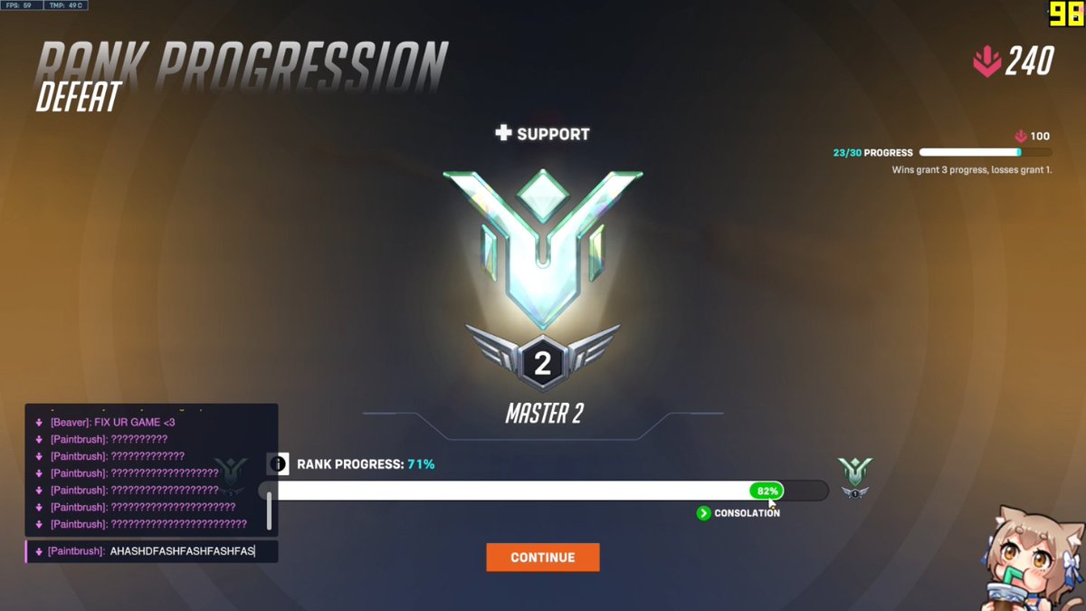 i dc'd for 10 mins, rejoined as we lost, and blizzard gave me pity SR while my team all lost theirs💀 pretty privilege