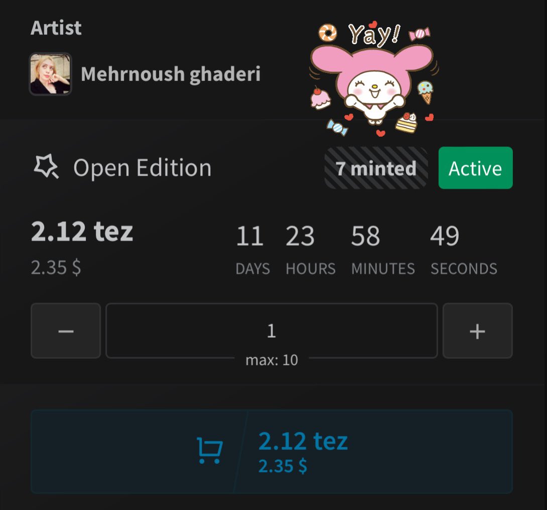 mehrnoush_arti's tweet image. 𝐆𝐌 𝐦𝐲 𝐬𝐭𝐫𝐨𝐧𝐠 𝐟𝐫𝐞𝐧 🤍

⭕️ 11 days #OpenEdition Active for 
🪽The concept of time🪽
Mint it for  JUST 2.12  $TEZ 

objkt.com/tokens/KT1DLcv…