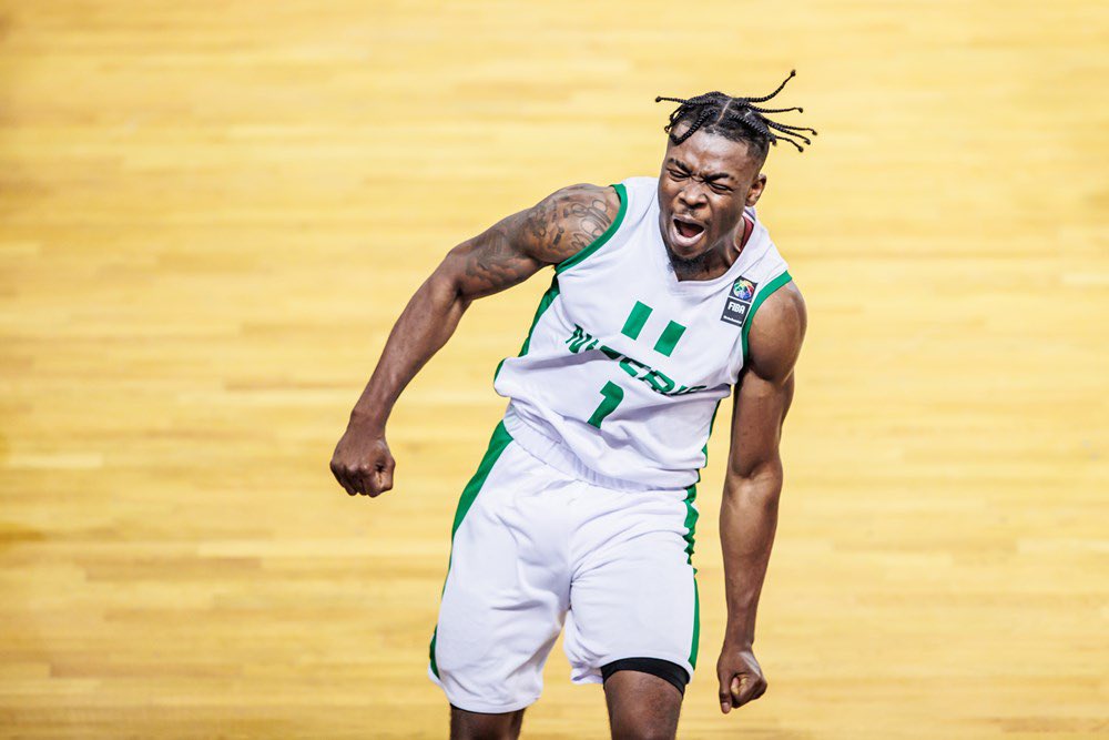NigeriaBasket's tweet photo. Game 2 vs. Uganda is underway. No new player arrivals. 

Nigeria will play with 9 again. https://t.co/7U1KQoXUPr