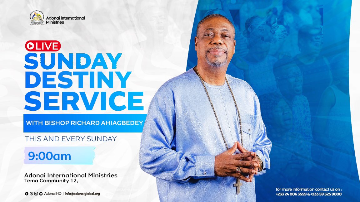 adonai_hq's tweet image. Join us this Sunday for a life-changing Destiny Service! Come ready for a divine blessing. Spread the word and bring a friend! #SundayDestinyService