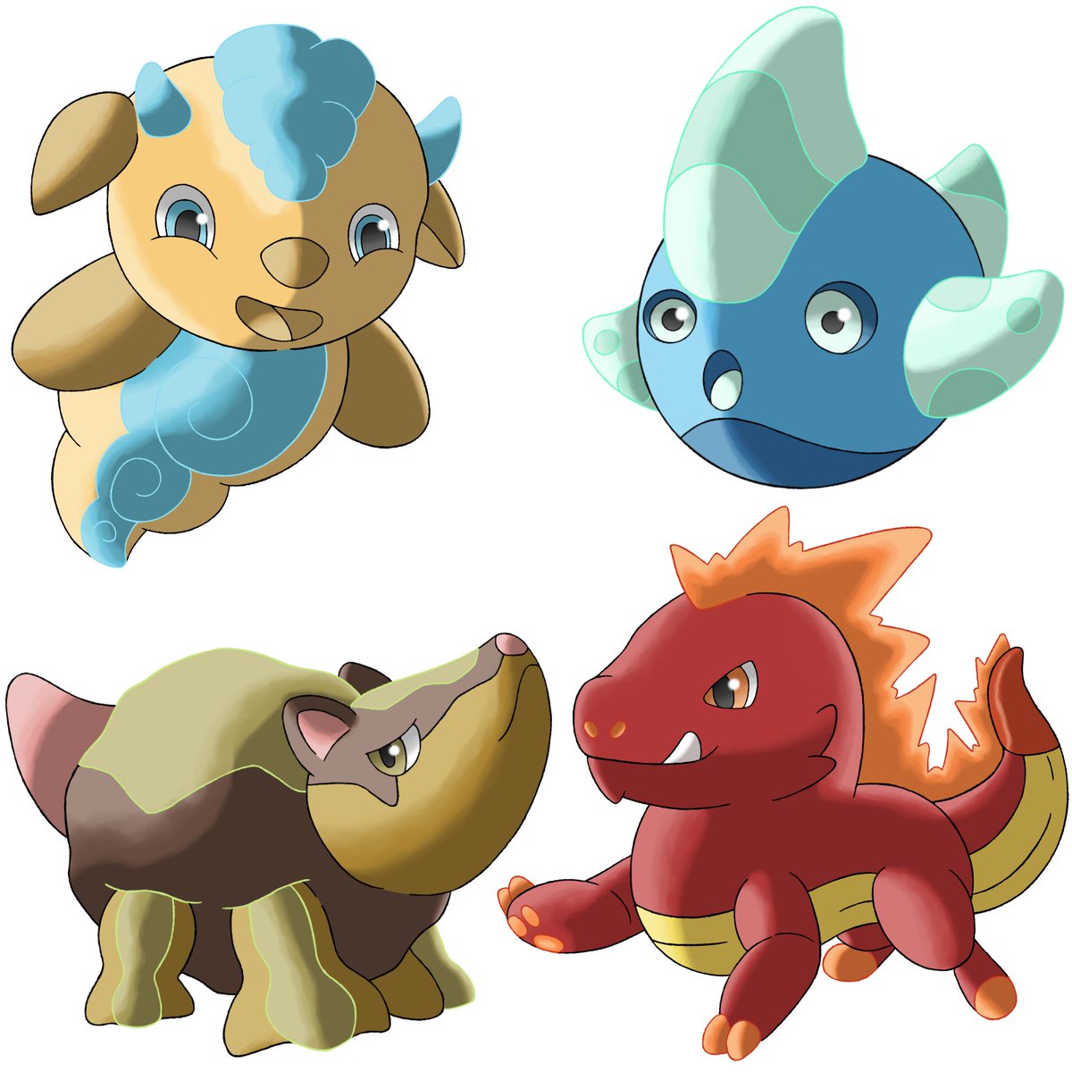 boreal_mind's tweet photo. I am really happy with my Fossil duo for Johto, based on Zombies and Skeletons. And I also like my “Starter”-Quartett based on the 4 nations of the Avatar, the last air bender franchise😁 https://t.co/bwtumWxYjW