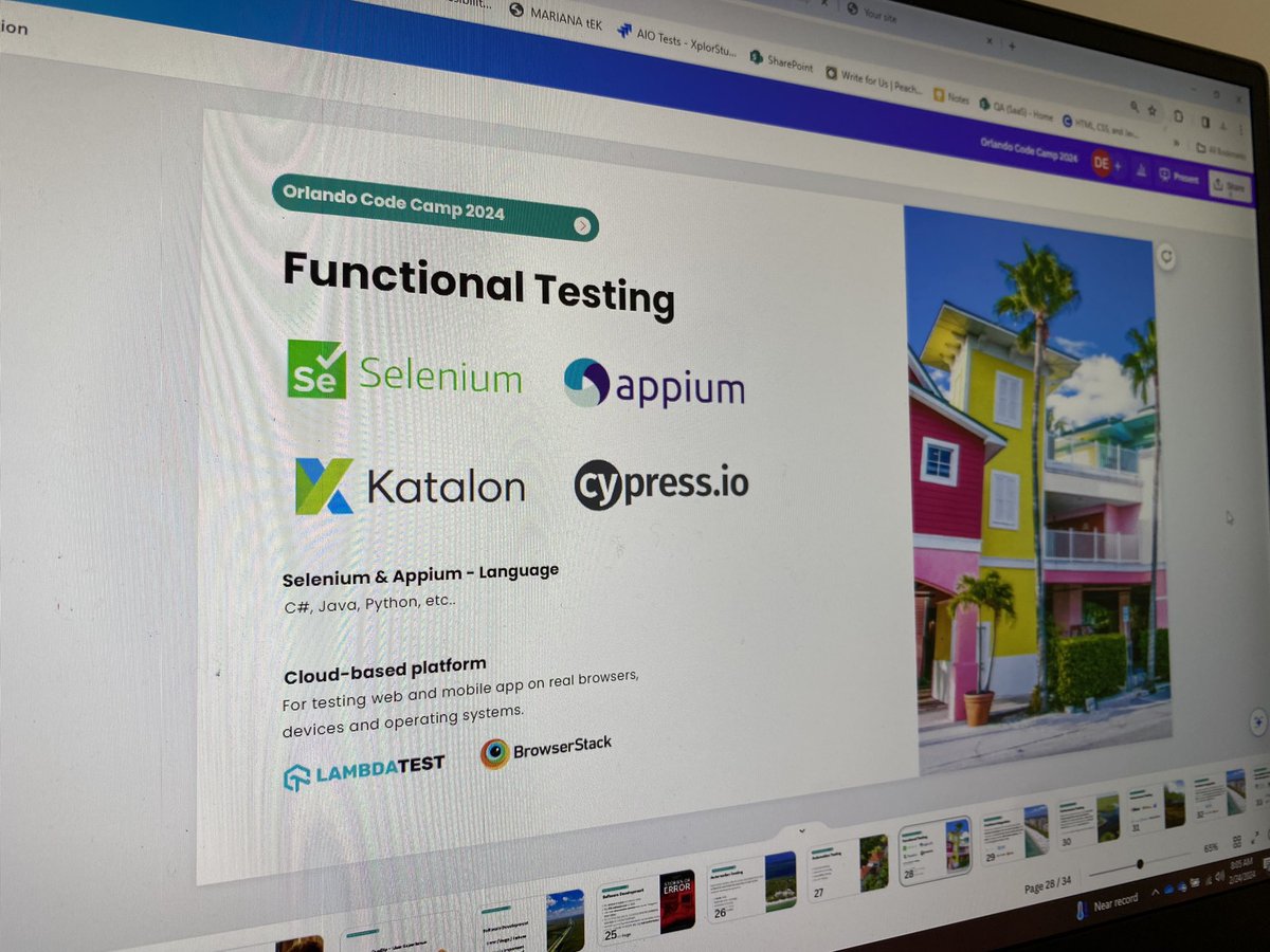 I am ready to present today in Orlando Code Camp Conferece! Let’s talk about Automation and Performance Testing!