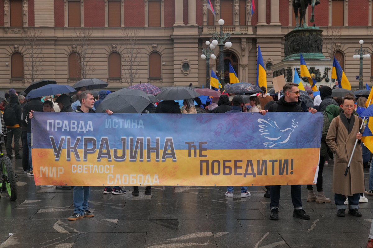 Belgrade 24 February 2024. We march in solidarity with 🇺🇦 two years after the beginning of the Russian aggression. #StandWithUkraine #24Feb22 #boljismozajedno