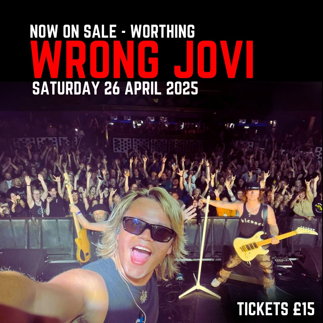 The Factory Live (@factoryliveuk) on Twitter photo NOW ON SALE
𝗪𝗥𝗢𝗡𝗚 𝗝𝗢𝗩𝗜 🎸
WORTHING // SAT 26 APR 2025
No hanging around with this one, we want to be Livin' On A Prayer with you again as soon as possible <a href="/WrongJovi/">Wrong Jovi</a>! 🎟️👇
thefactorylive.co.uk/event/wrongjov… NOW ON SALE
𝗪𝗥𝗢𝗡𝗚 𝗝𝗢𝗩𝗜 🎸
WORTHING // SAT 26 APR 2025
No hanging around with this one, we want to be Livin' On A Prayer with you again as soon as possible <a href="/WrongJovi/">Wrong Jovi</a>! 🎟️👇
thefactorylive.co.uk/event/wrongjov…