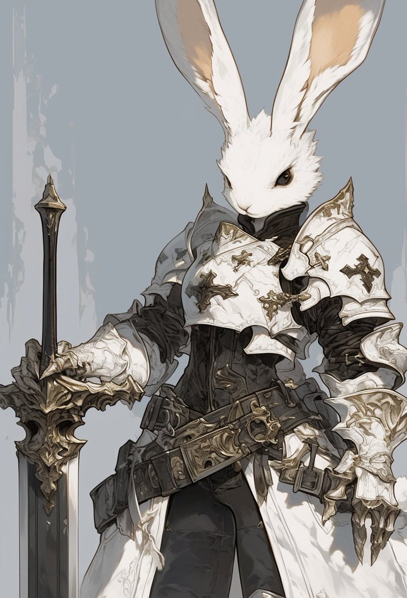 [Niji Journey] Rabbit Knight +