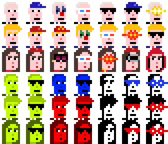 punks12px_eth's tweet photo. gm. i setup a presidents (punks 12px) collection (42 max) on the @0xFacet protocol.  it's an experiment. more here -> https://t.co/7coZN9Z925  as far as i can tell the first punks 12px (&amp; presidents) collection on facet (ethereum layer 1) 
#12px #facet #punks #joe #donald #nikki https://t.co/2wZw0xXKch