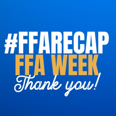 #FFARecap and show us what your FFA Week looked like!!

Thank you so much for hanging out with us this week and celebrating FFA!