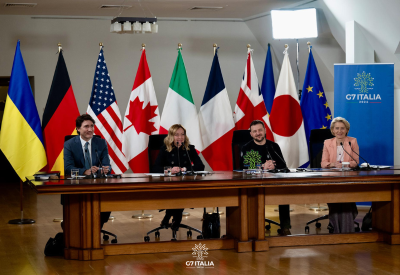 On February 24 PM Giorgia Meloni chaired the first meeting of #G7 Heads of State and Government under the Italian Presidency #G7Italy.  

At the end of the meeting a joint declaration on Ukraine was adopted.

g7italy.it/en/president-m…