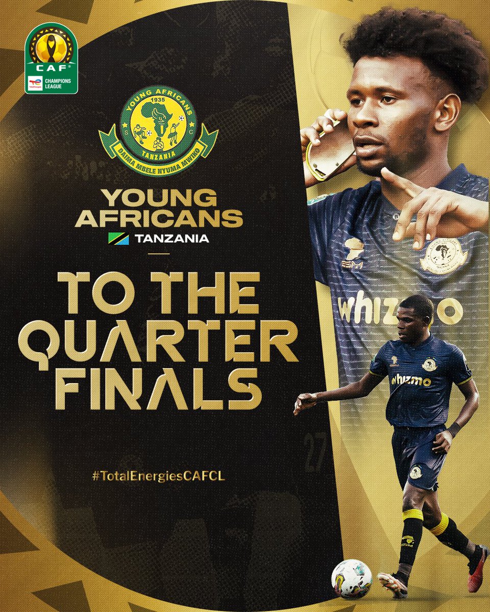 𝗧𝗢 𝗧𝗛𝗘 𝗤𝗨𝗔𝗥𝗧𝗘𝗥𝗦! 🇹🇿 @YoungAfricansSC to the knockouts for the first time in their history! ⭐ #TotalEnergiesCAFCL