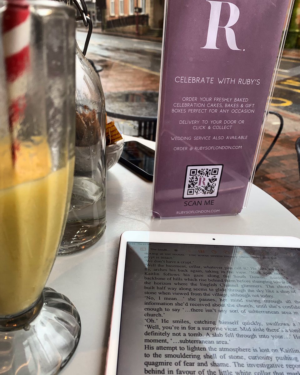 Writing my next book on a rainy day at Ruby’s in Tunbridge Wells. #tunbridgewells #rubys #writerscommunity
