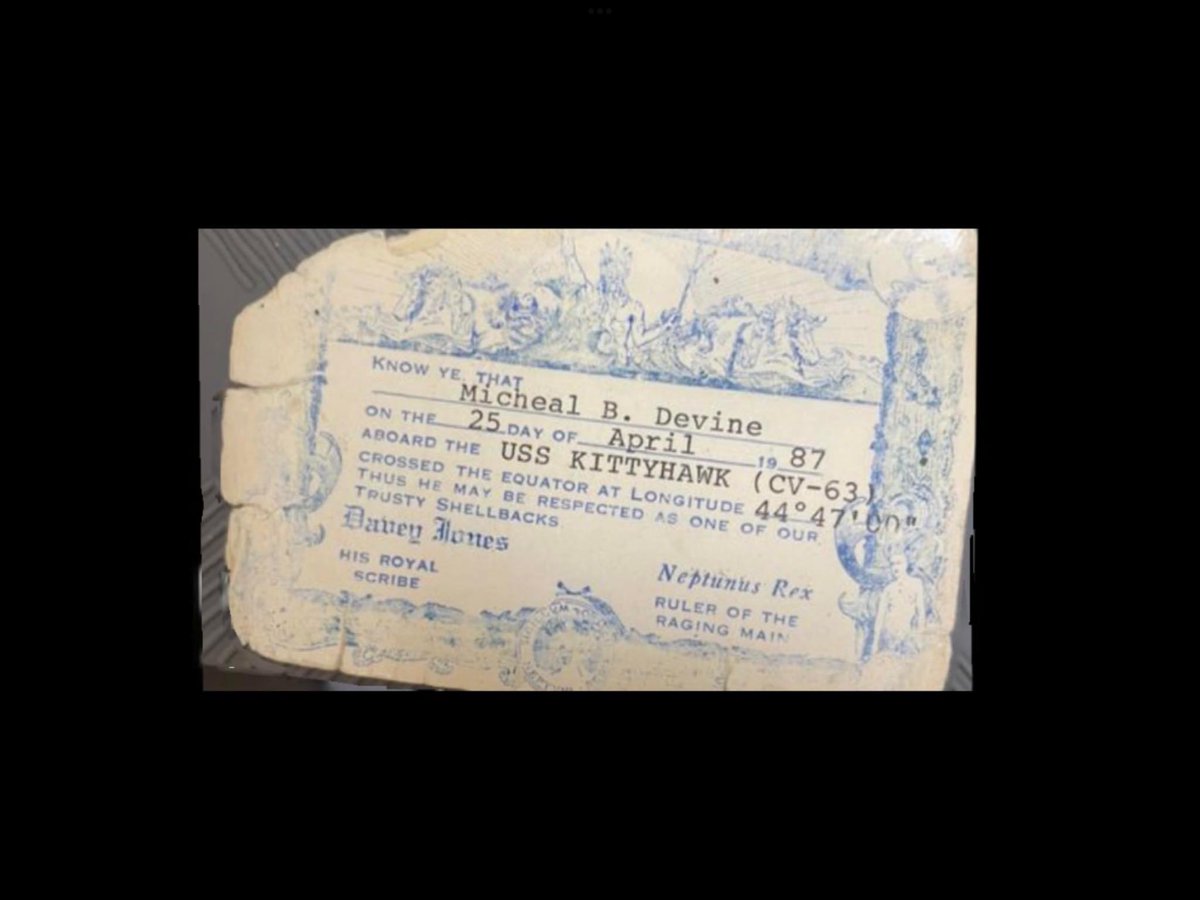 Devine71Mike's tweet image. Daily💭: Attention sailors, who served in any military,
Do you have your #shellback card? 
#USNavy 
#CanadianNavy