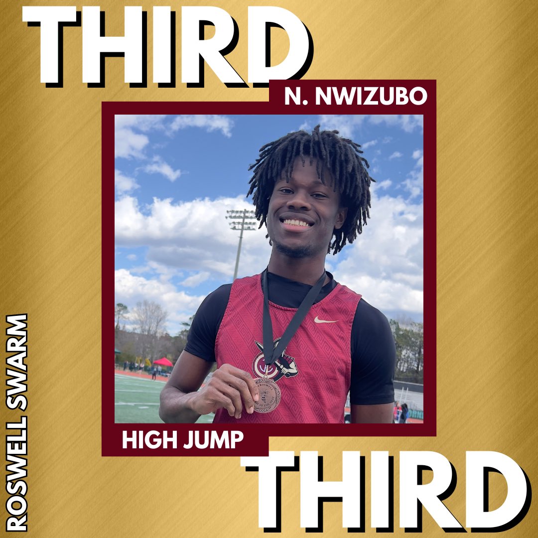 Nonso tied his personal best of 6’-0” in the High Jump to secure himself a Bronze Medal!! Congrats Nonso! @FCS_JCHS @jcgladiators @RecruitGeorgia