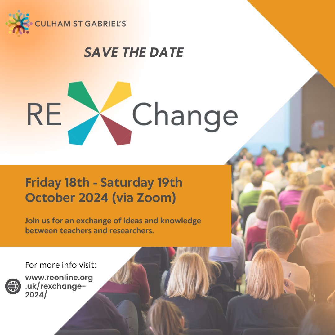 🗓️ Mark your calendars 🗓️ RExChange makes its return for 2024! The conference that aims to bring together teachers and researchers in an exchange of knowledge and expertise. For more information visit: ow.ly/LVHt50QHe9a #TeamRE #Research #Conversation