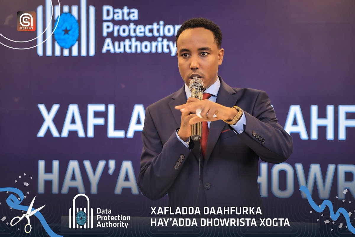 The Director General of the Data Protection Agency, <a href="/MaxamadRoyal/">Mohamed Royal</a>, delivered his welcoming remarks at the official launch event, extending a warm welcome to the esteemed guests. He provided detailed insights into the crucial mandate &amp; responsibilities of the Agency.
 #DPALaunch
