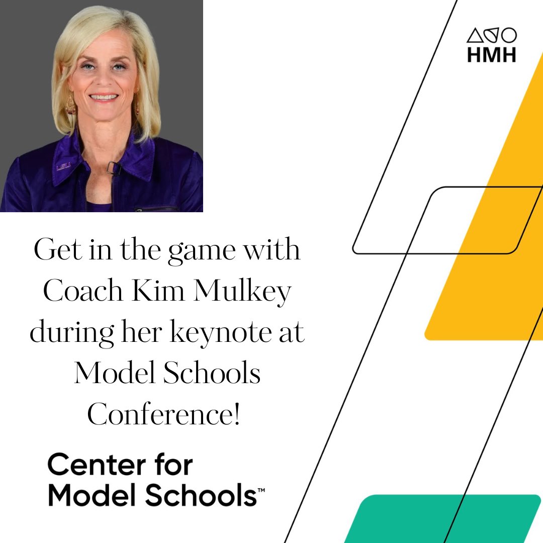 Don't miss out on your chance to hear from the legendary LSU women's basketball coach @CoachKimMulkey who will be delivering the keynote at this year's Model Schools Conference!  hmhco.com/model-schools-… #MSC2024