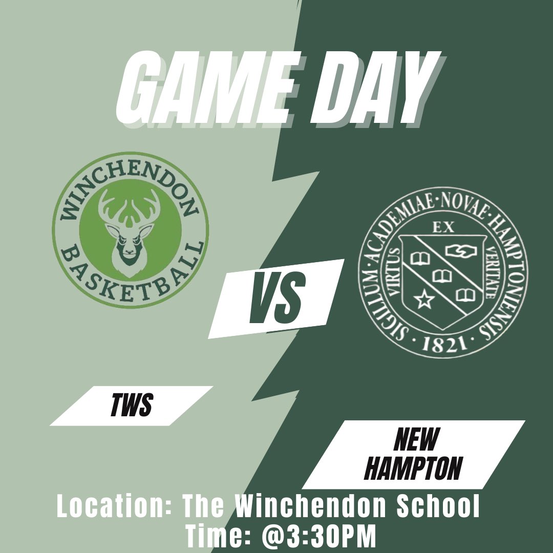 LAST HOME GAME OF 23-24 season! 

GAME DAY (Senior Night Edition) 

🆚 New Hampton 

📍The Winchendon School 

⏰ 3:30PM

🎥 winchendon.org/basketball-liv…