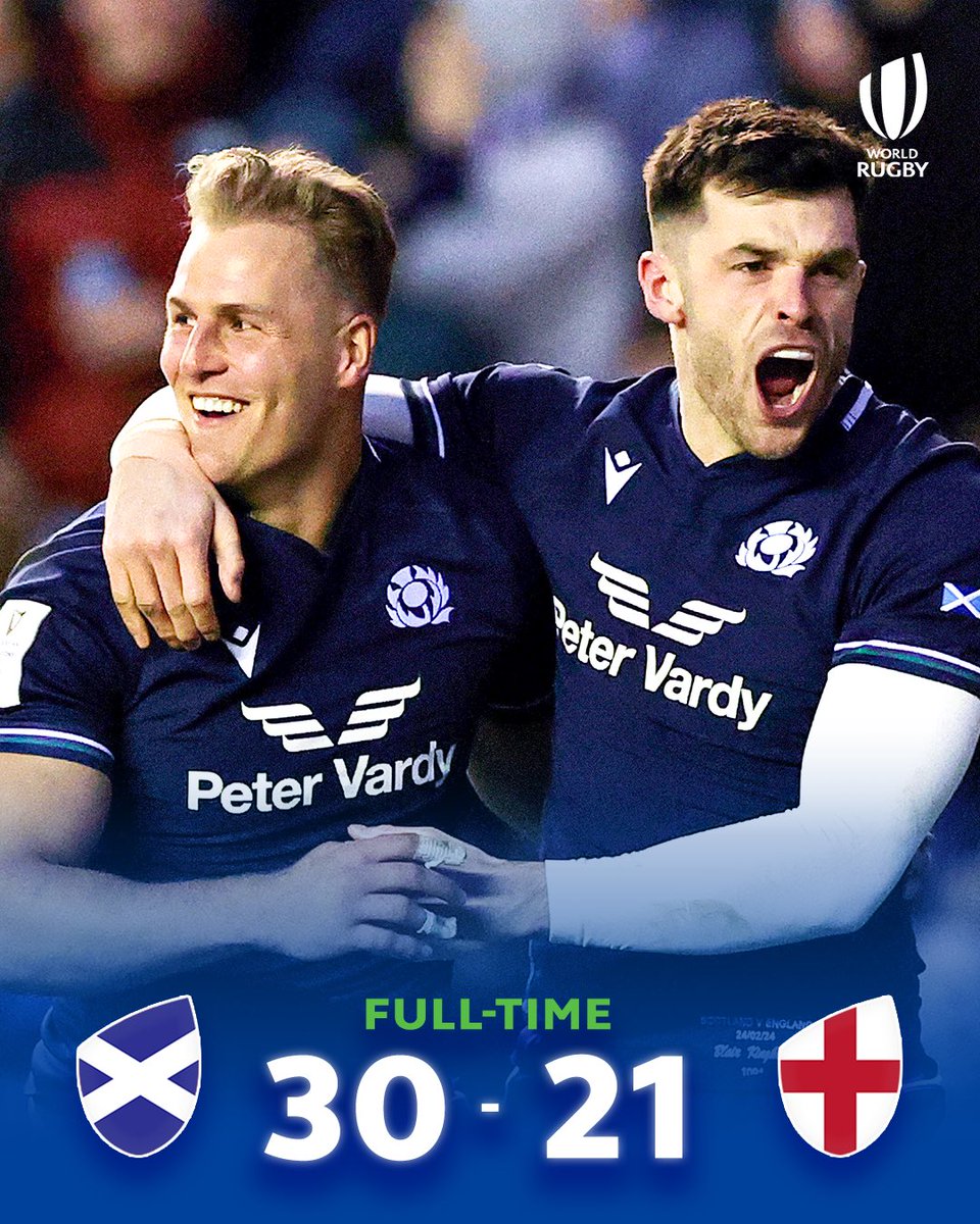 Scotland claim a fourth consecutive Calcutta Cup victory with Duhan van der Merwe scoring a hat trick in Edinburgh 🏴󠁧󠁢󠁳󠁣󠁴󠁿 #GuinnessSixNations