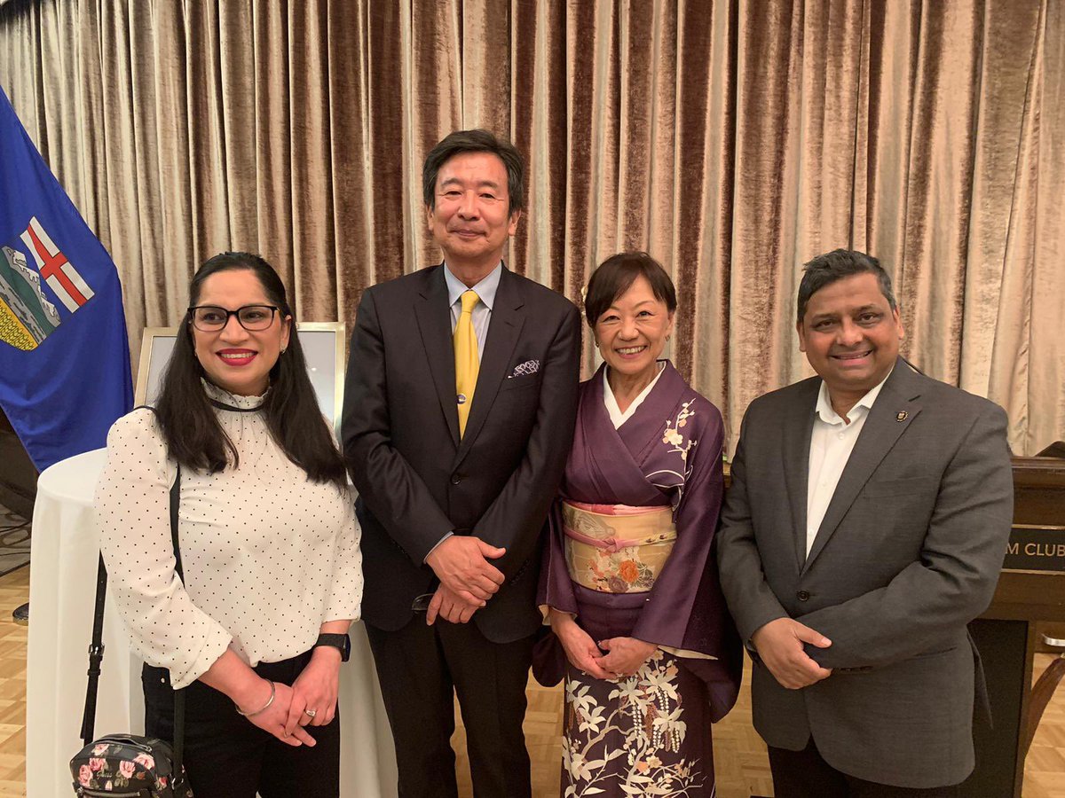 Honoured to meet respected Consul General WATABE Takahiko as Consulate General of Japan in Calgary celebrated Emperor Naruhito’s birthday @takahiko_watabe @cjayanta @CGJCalgary