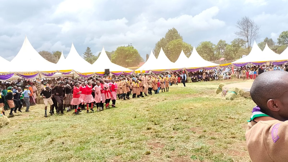 PS @Terry_Mbaika accompanied by the Speaker of the Senate @HonAmasonKingi and other dignitaries joined the scouting community in commemoration of the founders day in Nyeri County.