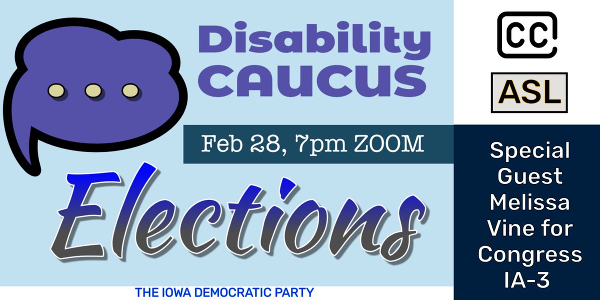 Disability Caucus - Iowa Democratic Party tweet media