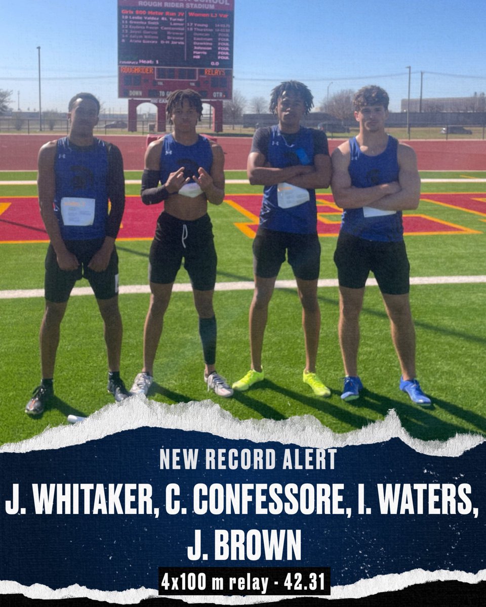 🚨NEW ROUGH RIDER MEET RECORD🚨 Our Varsity Boys broke the Rough Rider Meet Record!